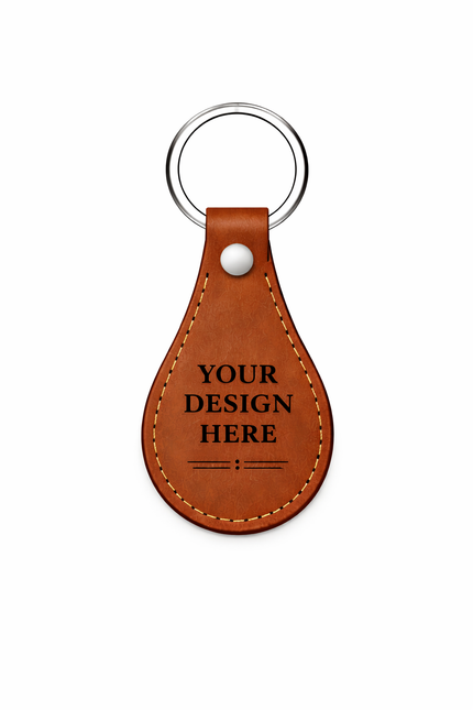 Laser engraved Leather key fob (custom)