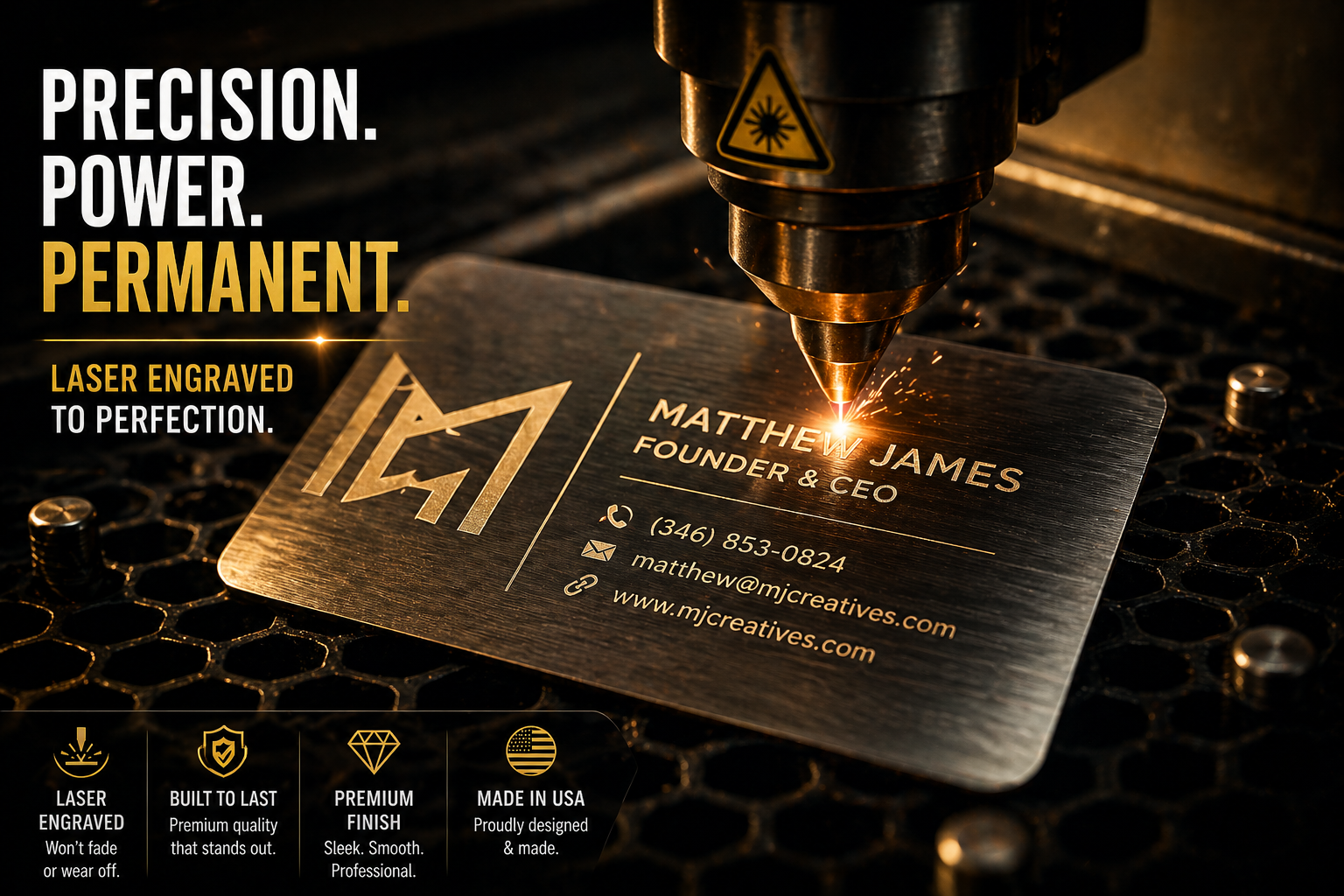 Premium Custom Metal Business Cards
