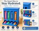 4-Row Drink Mix Packet Organizer Dispenser – Water Flavor Stick Holder