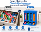 4-Row Drink Mix Packet Organizer Dispenser – Water Flavor Stick Holder