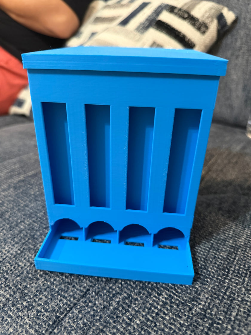 4-Row Drink Mix Packet Organizer Dispenser – Water Flavor Stick Holder