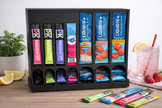 7-Row Drink Mix Packet Organizer Dispenser – Water Flavor Stick Holder