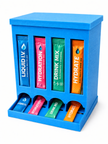 4-Row Drink Mix Packet Organizer Dispenser – Water Flavor Stick Holder