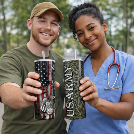 MILITARY TUMBLER/VETERAN
