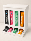 4-Row Drink Mix Packet Organizer Dispenser – Water Flavor Stick Holder