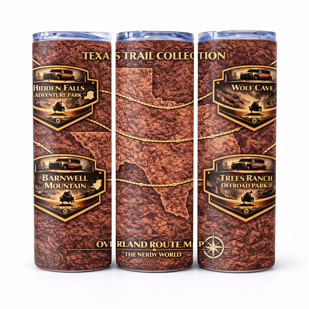 20oz Skinny Tumbler – Texas Off Road Engraved Cup | Trail Life | Truck Lover Gift