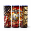 20oz Patriotic Tumbler for Veterans – Military Style Stainless Steel Cup – Gift for Him