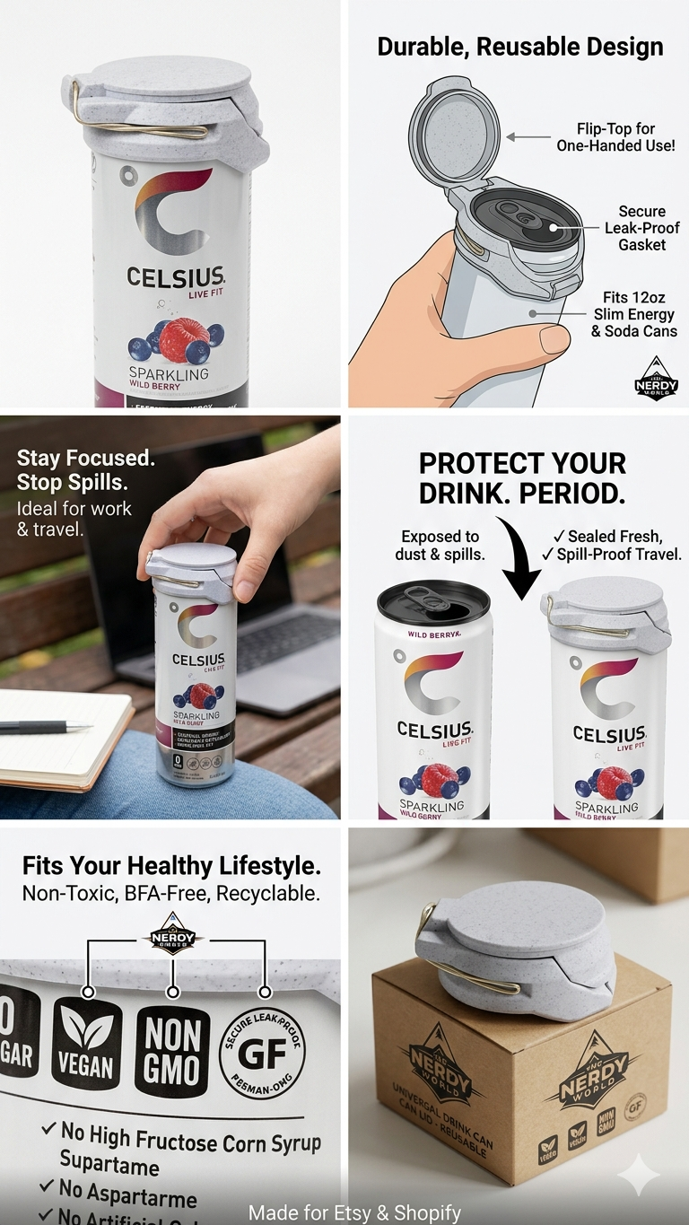 Skinny can lid cover (sipsafe)