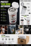Skinny can lid cover (sipsafe)