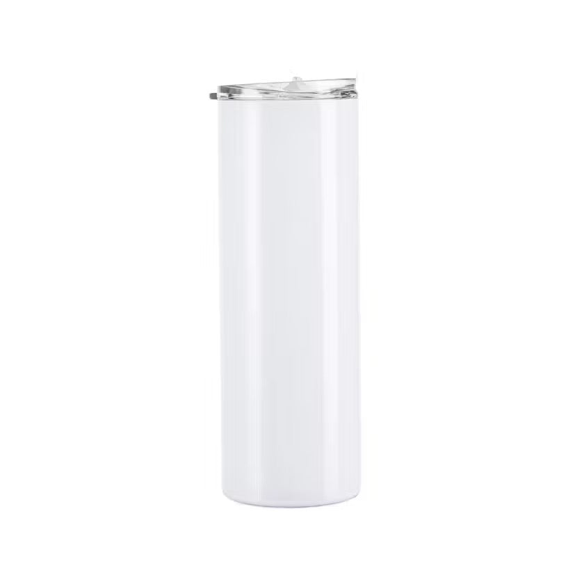 Custom 20oz Skinny Tumbler – Personalized Name, Logo or Photo Cup with Lid & Straw