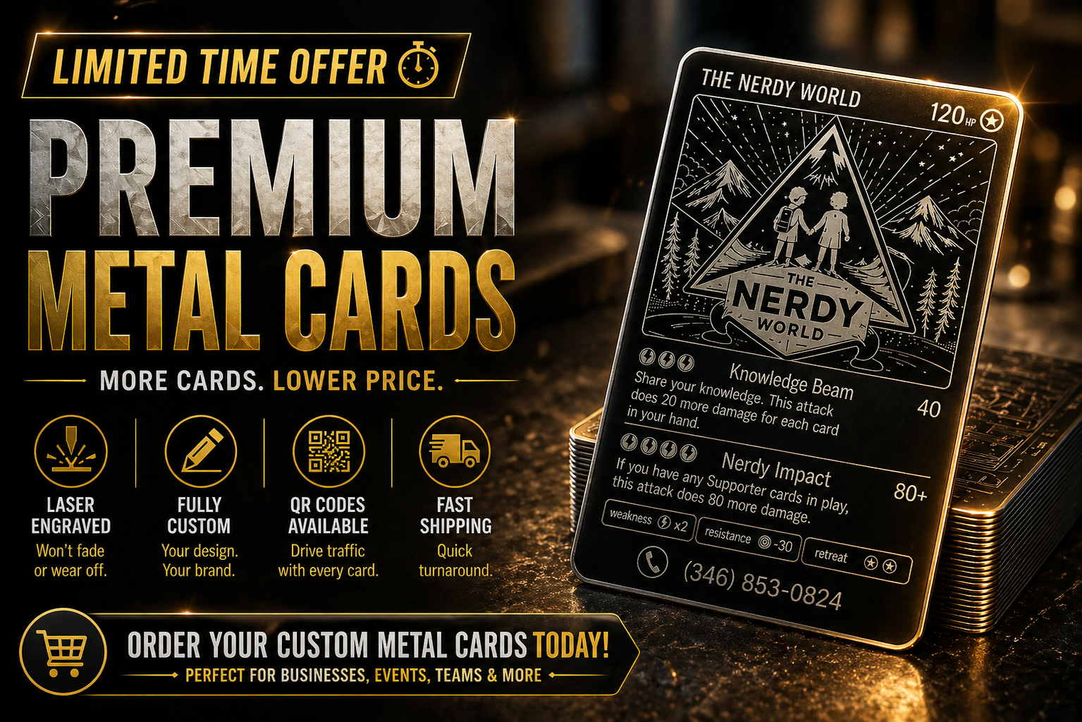 Premium Custom Metal Business Cards