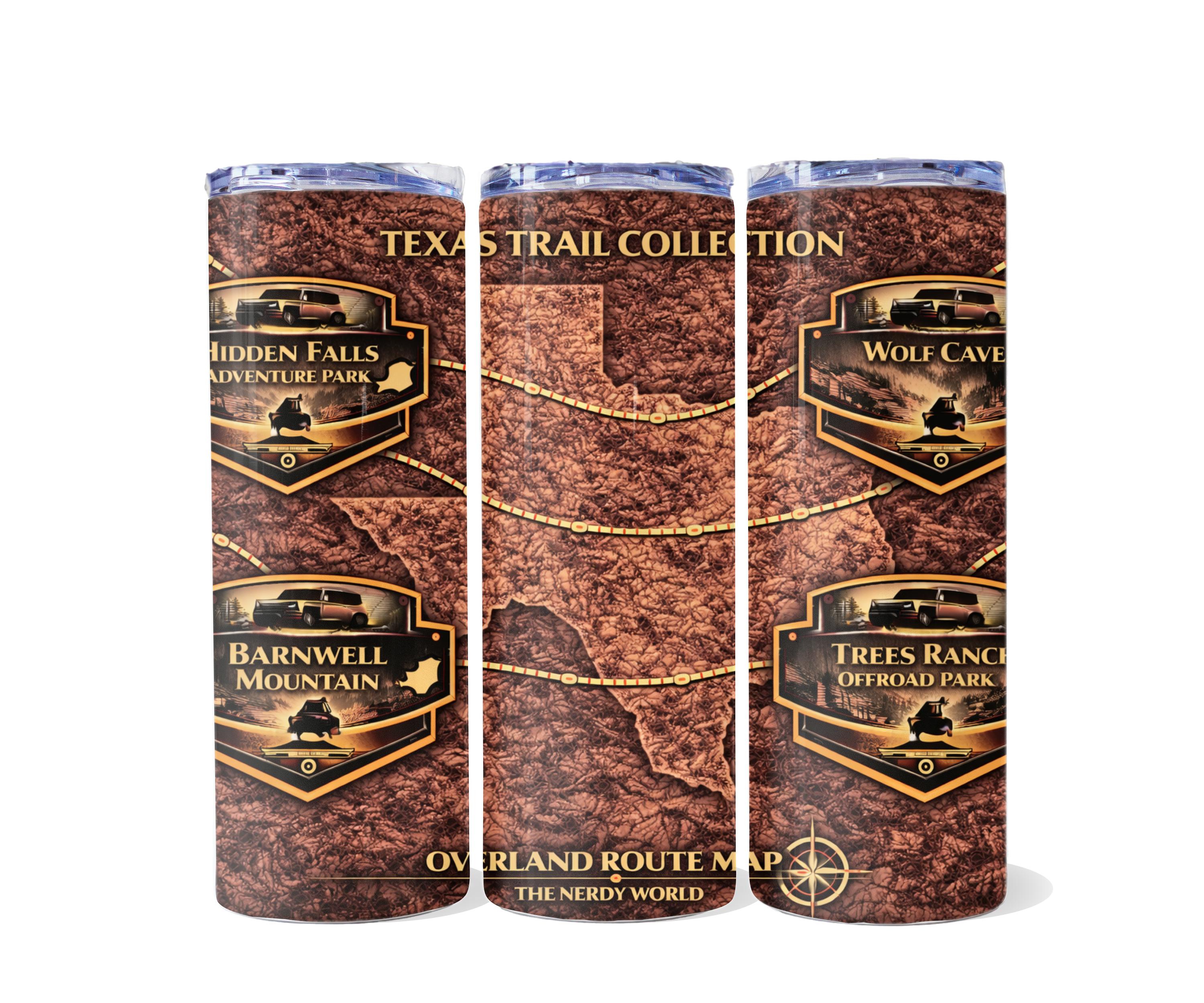 20oz Skinny Tumbler – Texas Off Road Engraved Cup | Trail Life | Truck Lover Gift