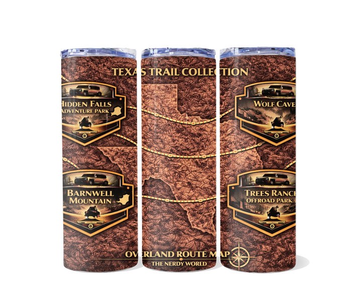 20oz Skinny Tumbler – Texas Off Road Engraved Cup | Trail Life | Truck Lover Gift