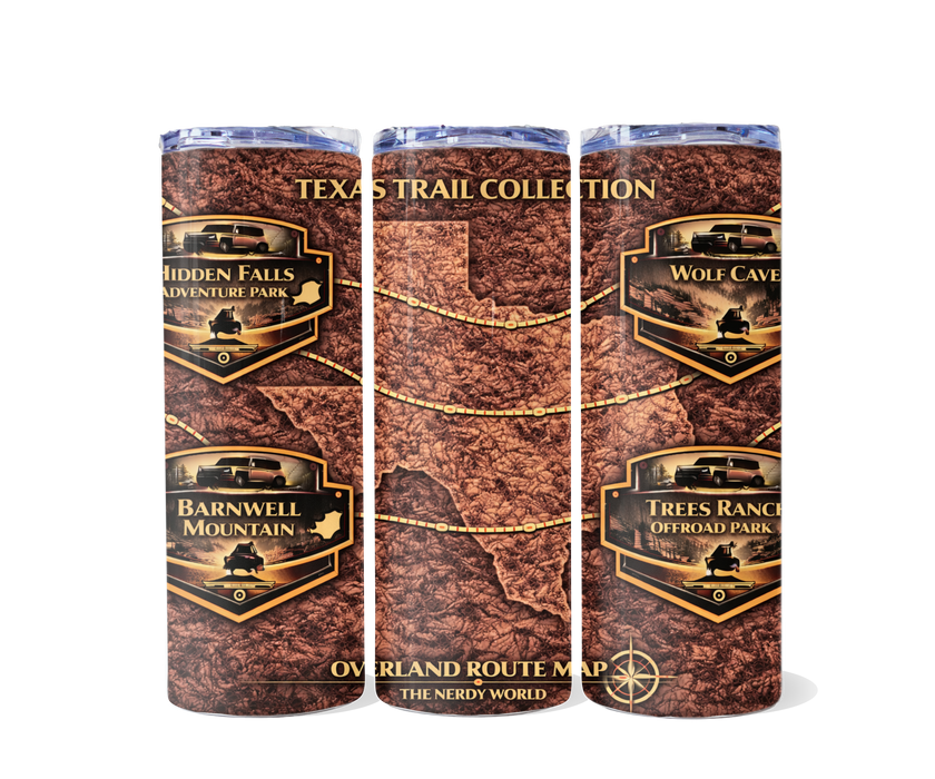 20oz Skinny Tumbler – Texas Off Road Engraved Cup | Trail Life | Truck Lover Gift